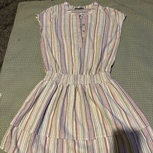 Tart Stripped Dress with Elastic Waist Size X-small
